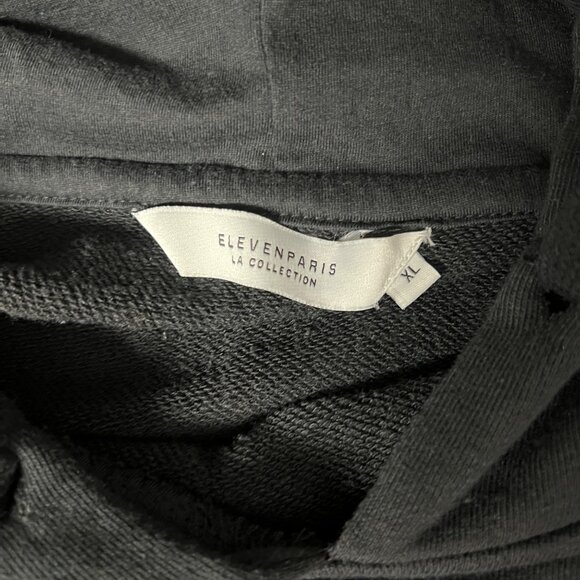 Eleven Paris Mens Black Snake Embroidered Hoodie Pullover Sweatshirt Medium - Picture 3 of 10